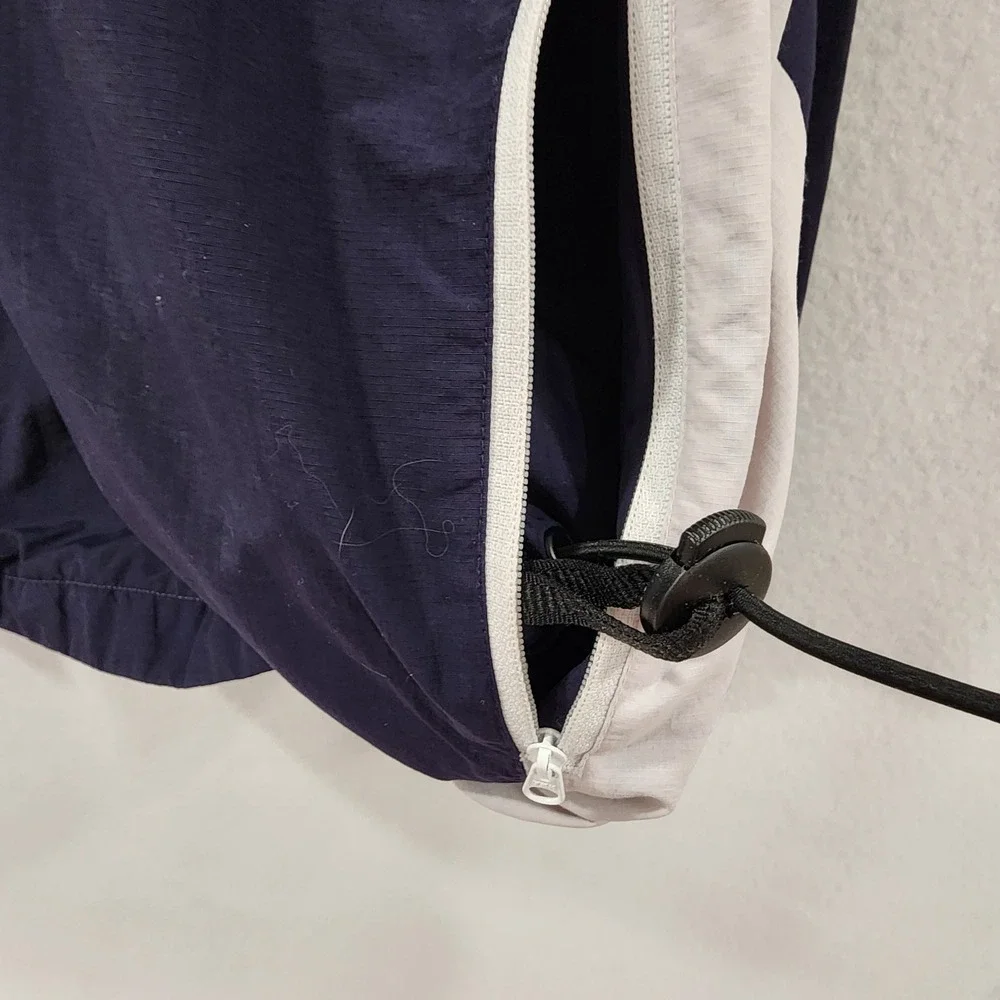 FootJoy Mens Large Navy Blue White 1/4 Zip Golf Windbreaker Jacket Quarter‎ Zip
